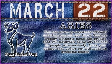 March 22 Zodiac Horoscope Birthday Personality